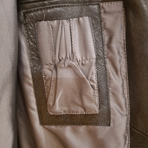 PellePelle Mark Buchman Vintage Leather Coat W/Sweater Trim(Sz 48) "Unique/Rare" - Picture 2 of 8